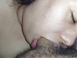 bitch leaving a well smeared dick to fuck deep down her greedy throat